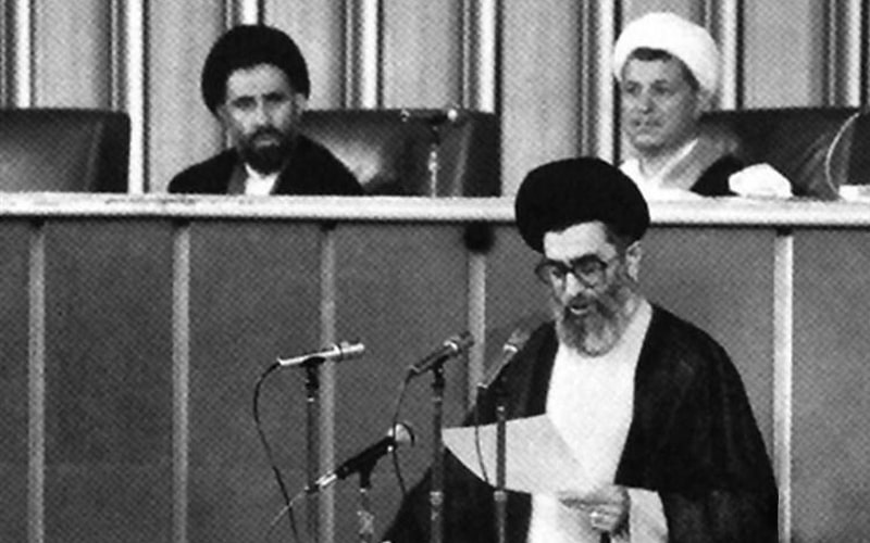 Hashemi Rafsanjani nominated Ali Khamenei to the Supreme Leader’s seat during the Assembly of Experts’ urgent meeting on June 4, 1989
